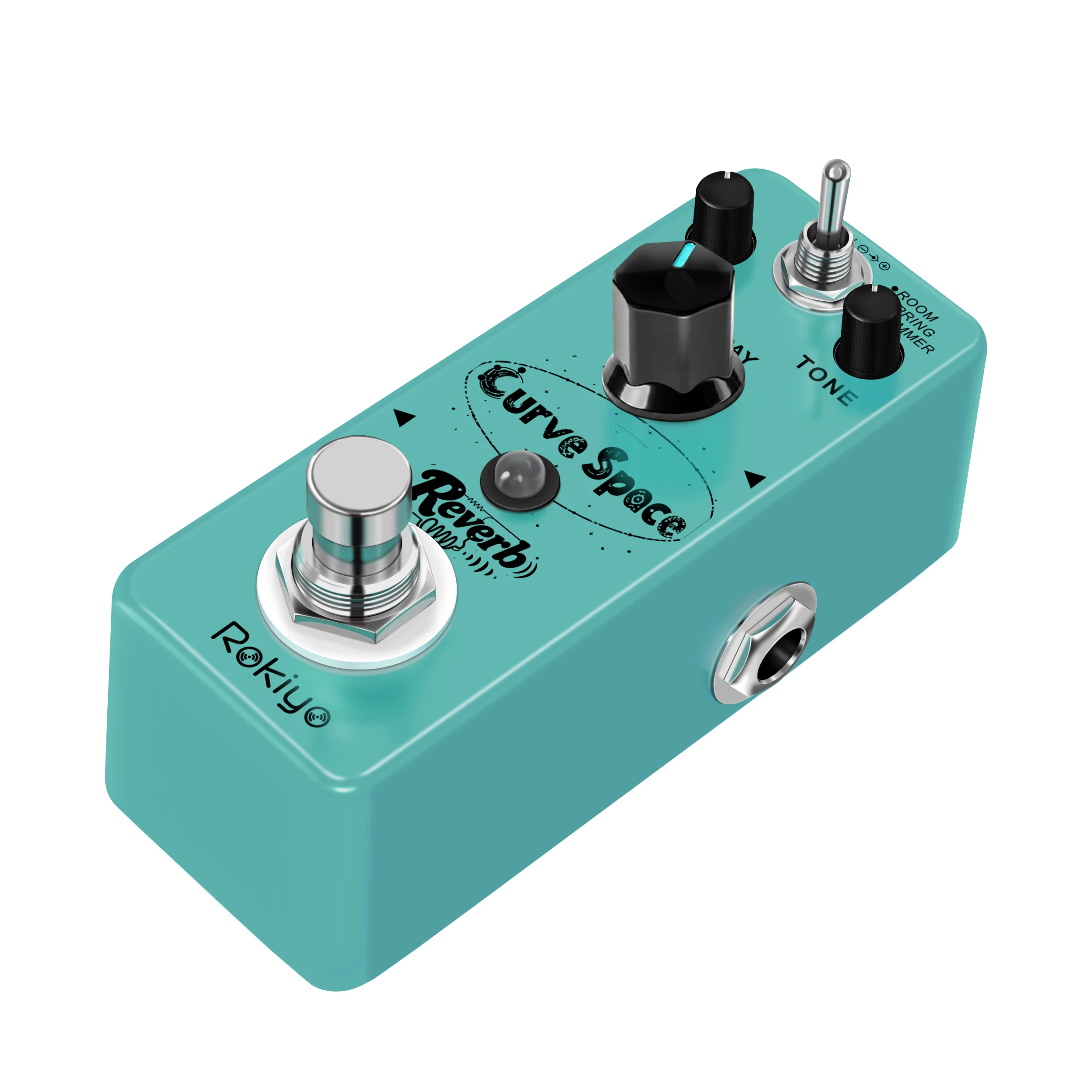 Rokiyo Curve Space Digital Reverb Guitar Pedal 3‑Mode Room/Spring/Shimmer Reverb Stompbox Mix Decay Tone Mini Effects Pedal
