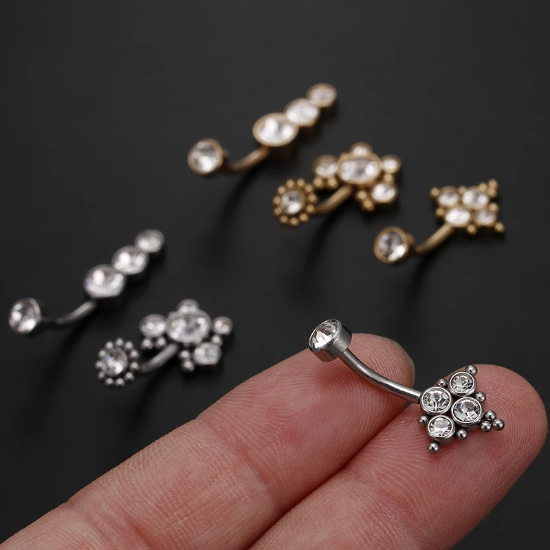 New 1Piece Fashion Body Jewelry Belly Button for Women Trend Sexy Belly Button Nails Stainless Steel Piercing Belly Rings