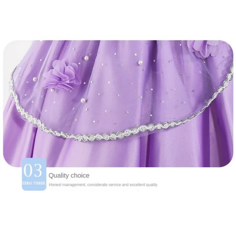 Girls Disney Princess Sofia Vestido, Vestido Cosplay, Carnaval, Bola, Festa, Performance, Presentes de Natal Infantil, Halloween, Novo