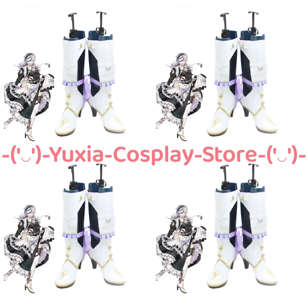 

Yuxiacosplay! Nu: Carnival Blade Cosplay Shoes Anime Game Character Prop PU Leather Boots Halloween Carnival Party Costume