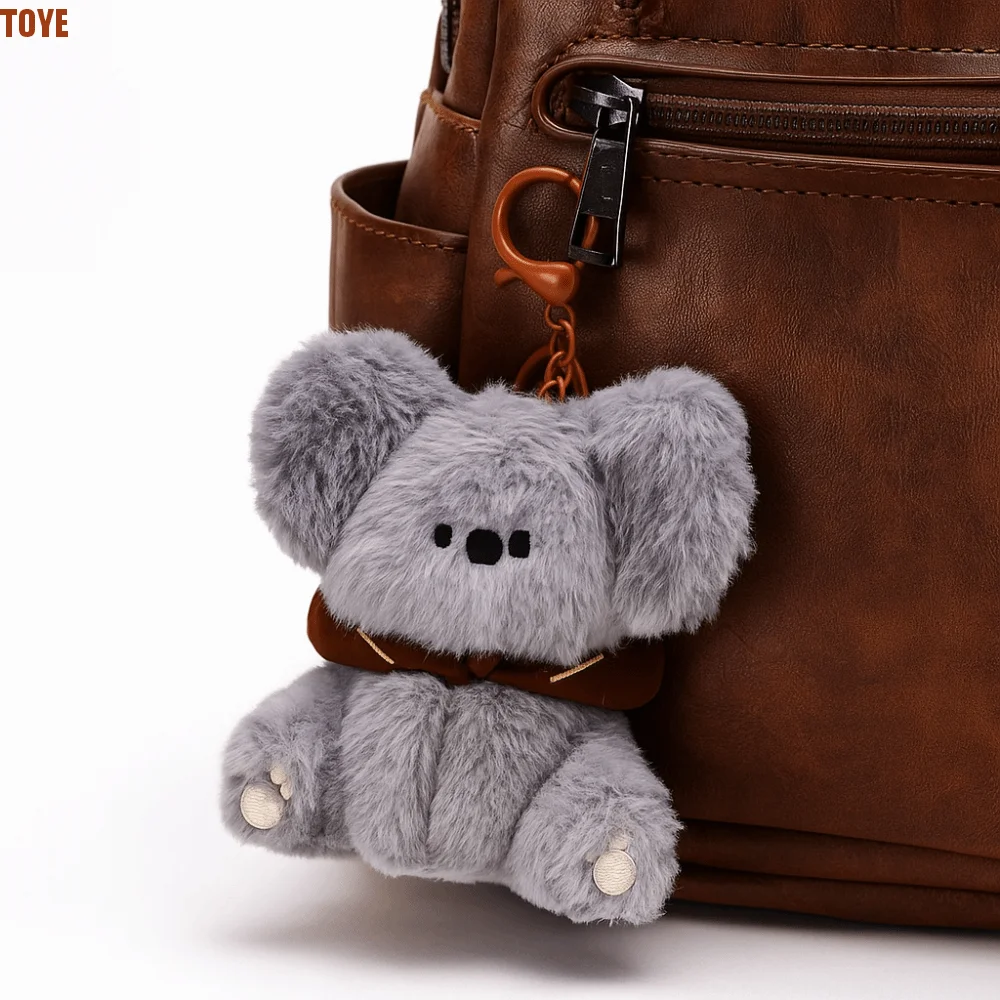 

PP Cotton Koala Doll Keychain Lifelike Fluffy Bear Cartoon Bag Pendant Hanging Comfortable Bear Coala Doll Keyring Home Decor