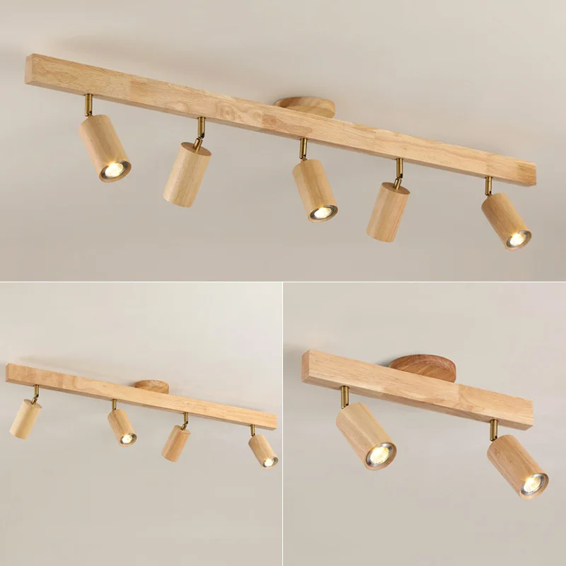 

Japanese Wood Chandelier Lights Bedroom Living Room Chandelier Spotlight Adjustable Joint Corridor Aisle Hallway Entrance Indoor