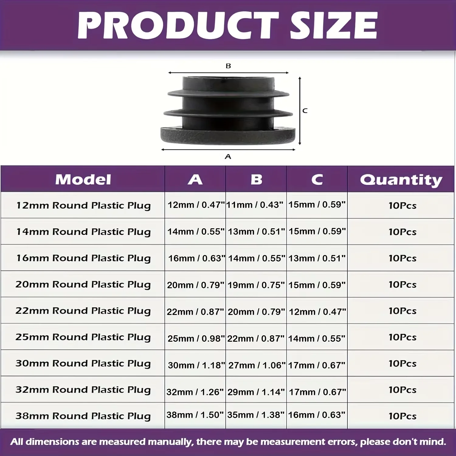 9 Sizes, 15/32 