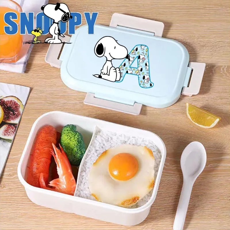 

Snoopys Large Capacity Gifts Single-layer Bento Box Anime Cartoon Cute Student Lunch Bag Child Fashion Food Storage Boxes Gifts