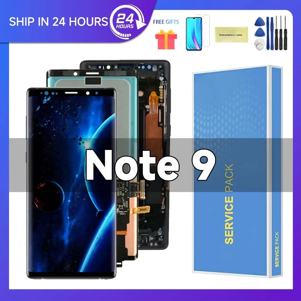 Note 9 For Samsung 6.4\'\'For AMOLED Note9 N960 N960F N960U N960W LCD Display Touch Screen Digitizer Assembly Replacement