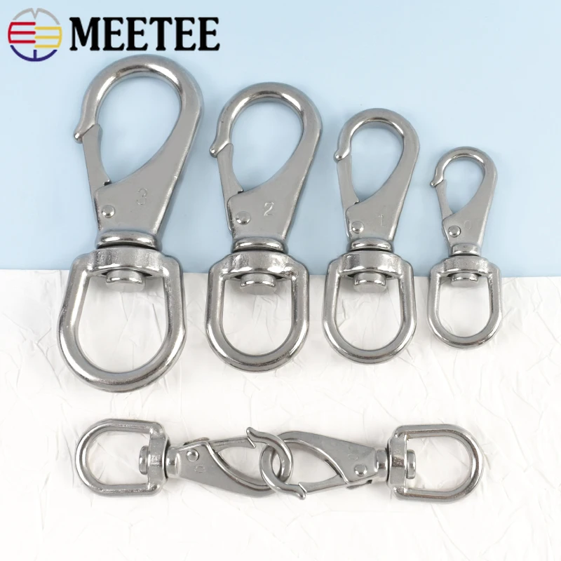 

1/2/5Pcs 304 Stainless Steel Metal Buckle Keychain Swivel Lobster Clasp Dog Collar Trigger Snap Hook Carabiner Clips Accessories