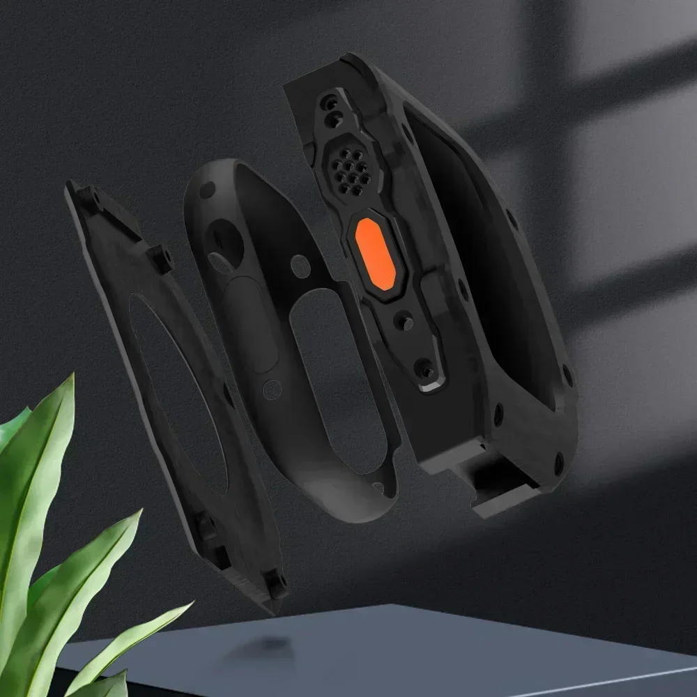 Kit de modificación de caja de fibra de carbono de lujo para Apple Watch Ultra 2, 49mm, 44mm, 45mm, correa de caucho fluorado Iwatch 9 8 7 6 SE 5 Mod