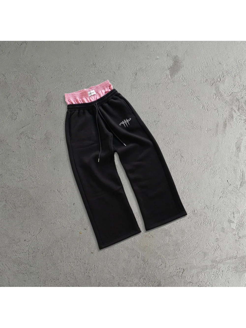 Pantaloni sportivi a doppia vita casual larghi hip-hop da strada retrò americani Pantaloni sportivi in due pezzi finti unisex