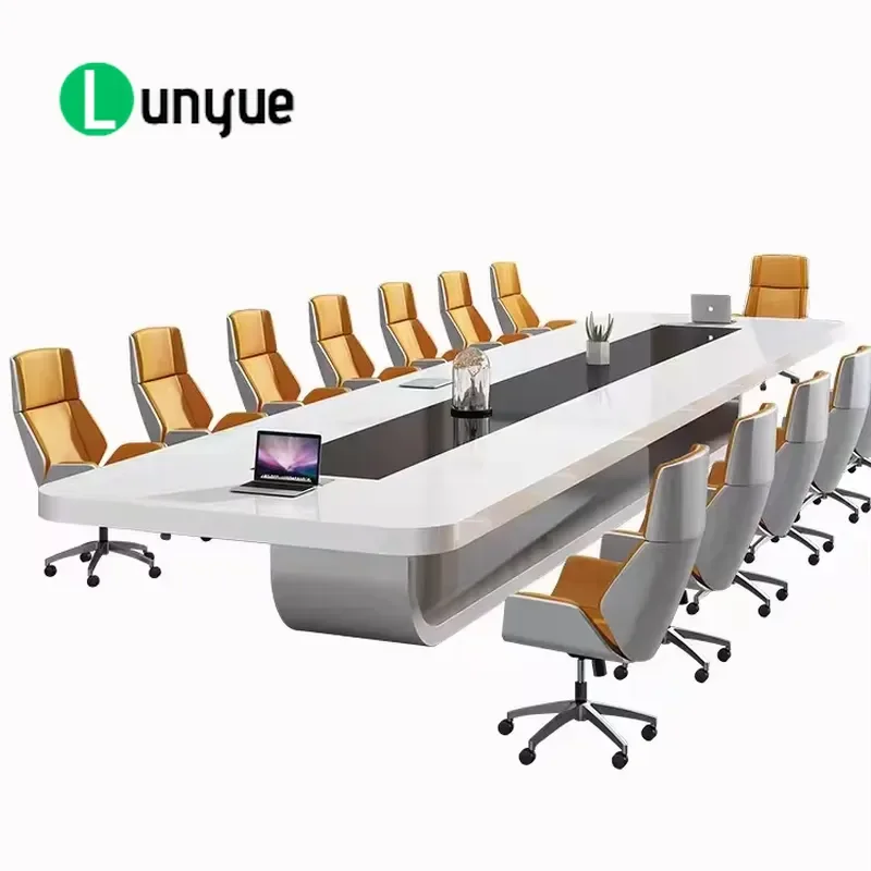 Custom Modern Wooden Conference Table Long Manager Desk for Meeting Room Office Furniture Durable Business Workstation