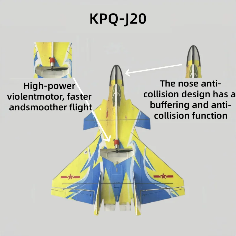 

Remote controlled aircraft fixed wing J-20 fighter jet professional three four channel children's aviation model competition toy