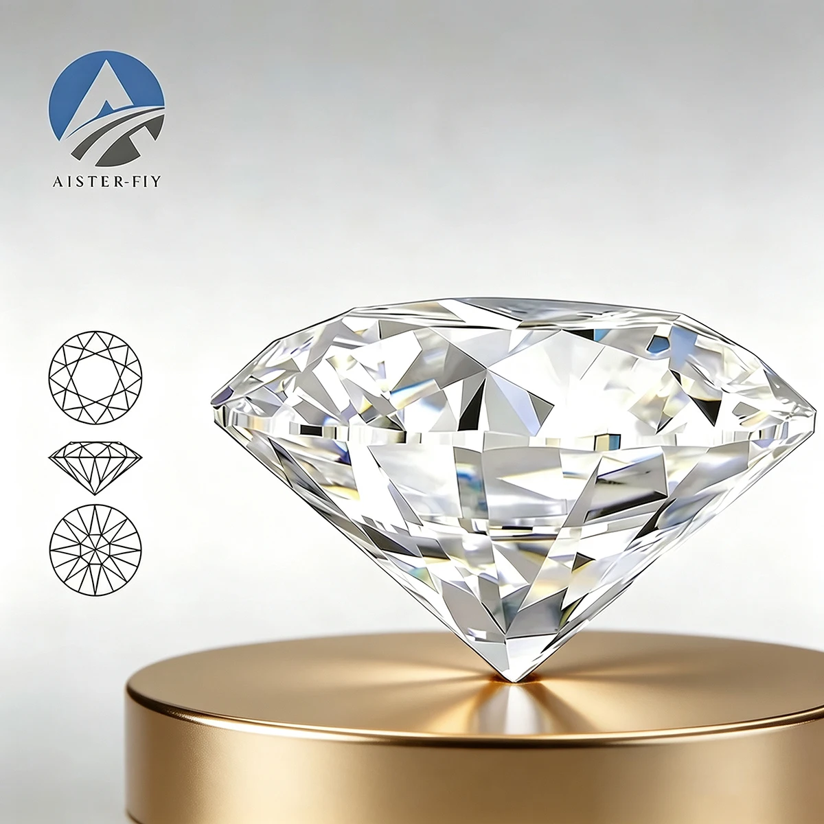 Genuine Moissanite D Color Real Moissanite Stone Round Lab Diamonds Moissaite Loose Gemstones Select GRA Certificate for Jewelry