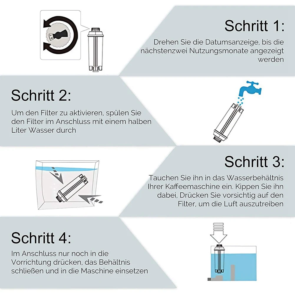 Adhérence du filtre à eau de la machine à café, compatible avec Melitta, Krups Claris F088, F088 01, Siemens TCZ60003, AEG, Neff, Bosch TCZ6003