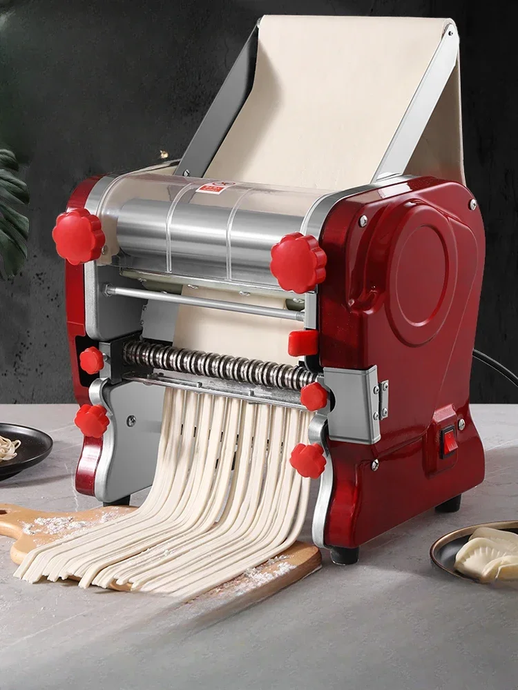 Pasta Dumpling Maker Machine Upgrade-Full Stainless Steel Electric Noodle Machine For Commerical/Home,2-in-1 Dual Knife