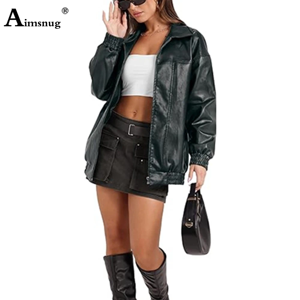 Черные кофейные куртки из искусственной кожи, новинка 2023 года, осенняя мода, верхняя одежда на молнии, женские базовые пальто, женская куртка с зубцами Hommes