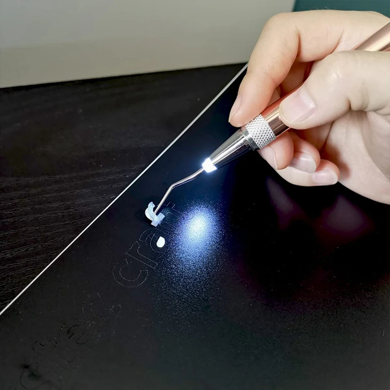 LED Weeding Tools For Vinyl With Light With Pin And Hook For Removing Tiny Vinyl Paper Grid Sticky Cutting Mat Easy To Use
