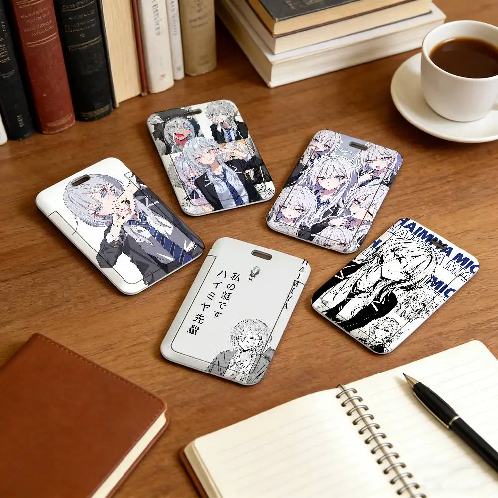 Secretly Soft-hearted Haimiya Mio Holder Lanyard Card Cover Student Campus Hanging Neck Bag Card ID Card Holders Key Gifts