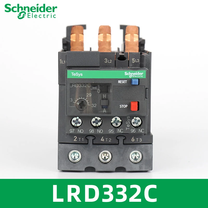 

LRD332C TeSys Deca thermal overload relay, setting current: 23-32A, trip level: 10A, Everlink terminal