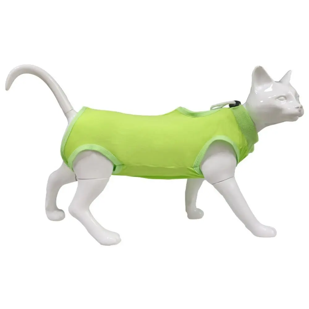

Professional Soft Cat Recovery Suit Anti Bite Prevent Lick Weaning Jumpsuit Breathable Easy To Wear Small Pet Vest Indoor