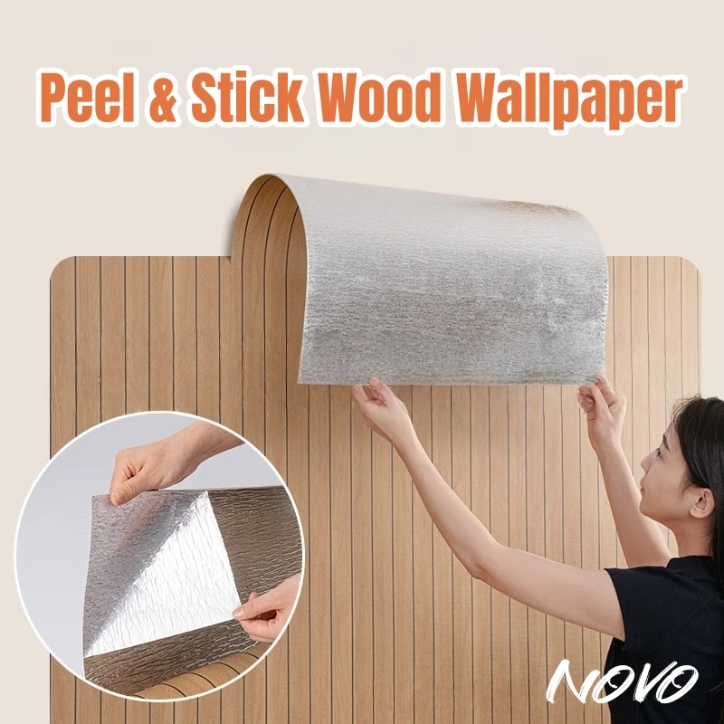 

Wood Grain Self-Adhesive Wallpaper for Renovating Living Room Bedroom Kitchen Foam Pvc Panel Wall Perfect for Home Decor Sticker