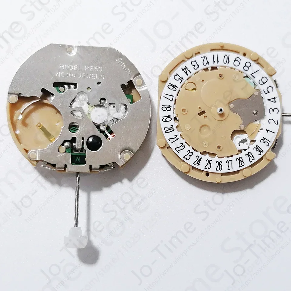 Sunon PE604 Quartz Watch Movement - China Made Sweep Second Chronograph with Center Second Chrono Min Day Date And 24 Hour