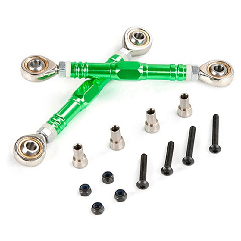 CNC Metal Tie Pull Rod Set For 1/5 HPI KM ROVAN BAJA 5B 5T 5SC SS Rc Car Toys Replacement Parts Accessories Green