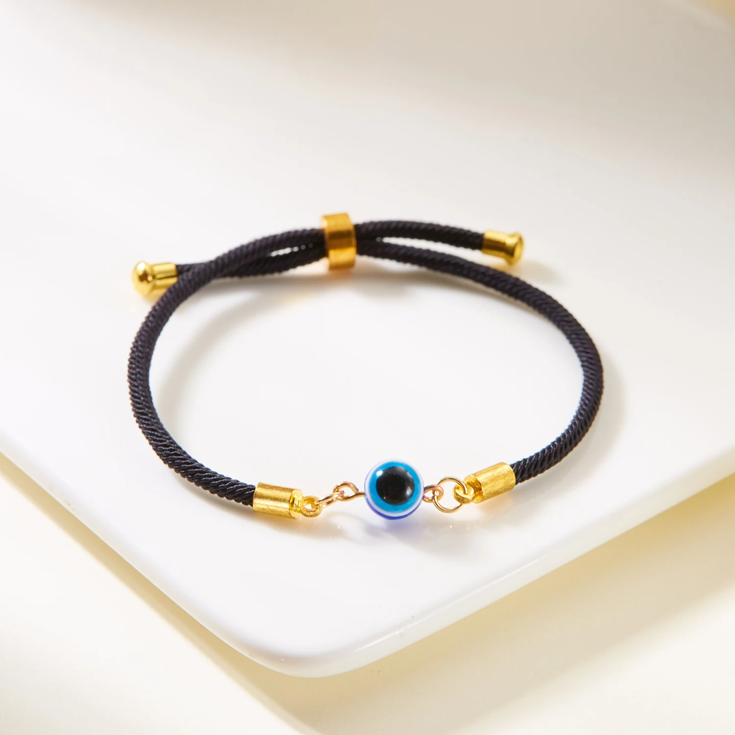 Einfaches türkisches blaues Evil Eye 7-Knoten-geflochtenes Armband für Damen und Herren, glückliches rotes Seil, handgefertigtes Armband, Ästhetik, Party-Schmuck – Detail 10
