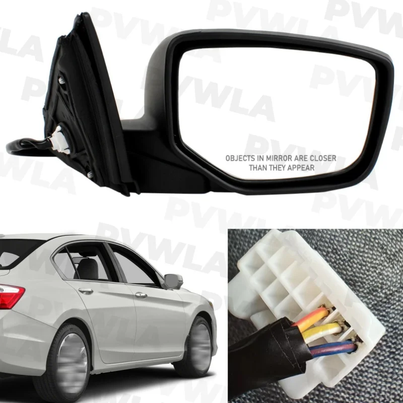 

Для Honda Accord, американская версия 2013 2014 2015 2016, пара, правая сторона, 3 контакта, белое окрашенное зеркало, HO1321272, 76208T2FA11