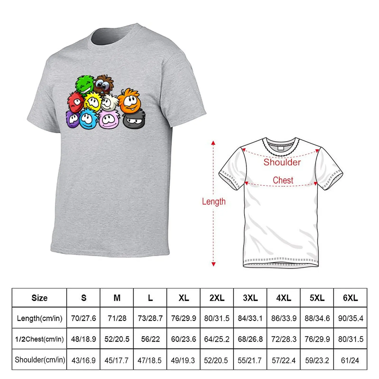 Club Penguin Puffles T-shirt anime clothes anime mens workout shirts