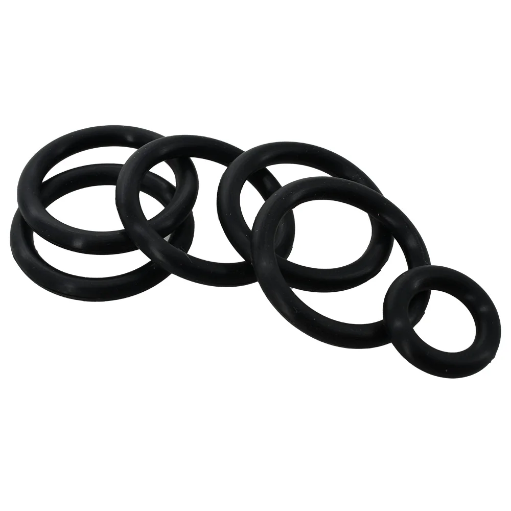 VMQ Food Grade Thickness CS1mm 2mm 3mm 4mm O-ring Silicon Insulated Sealing Ring Black Rubber Silicone O Ring Gasket Washers