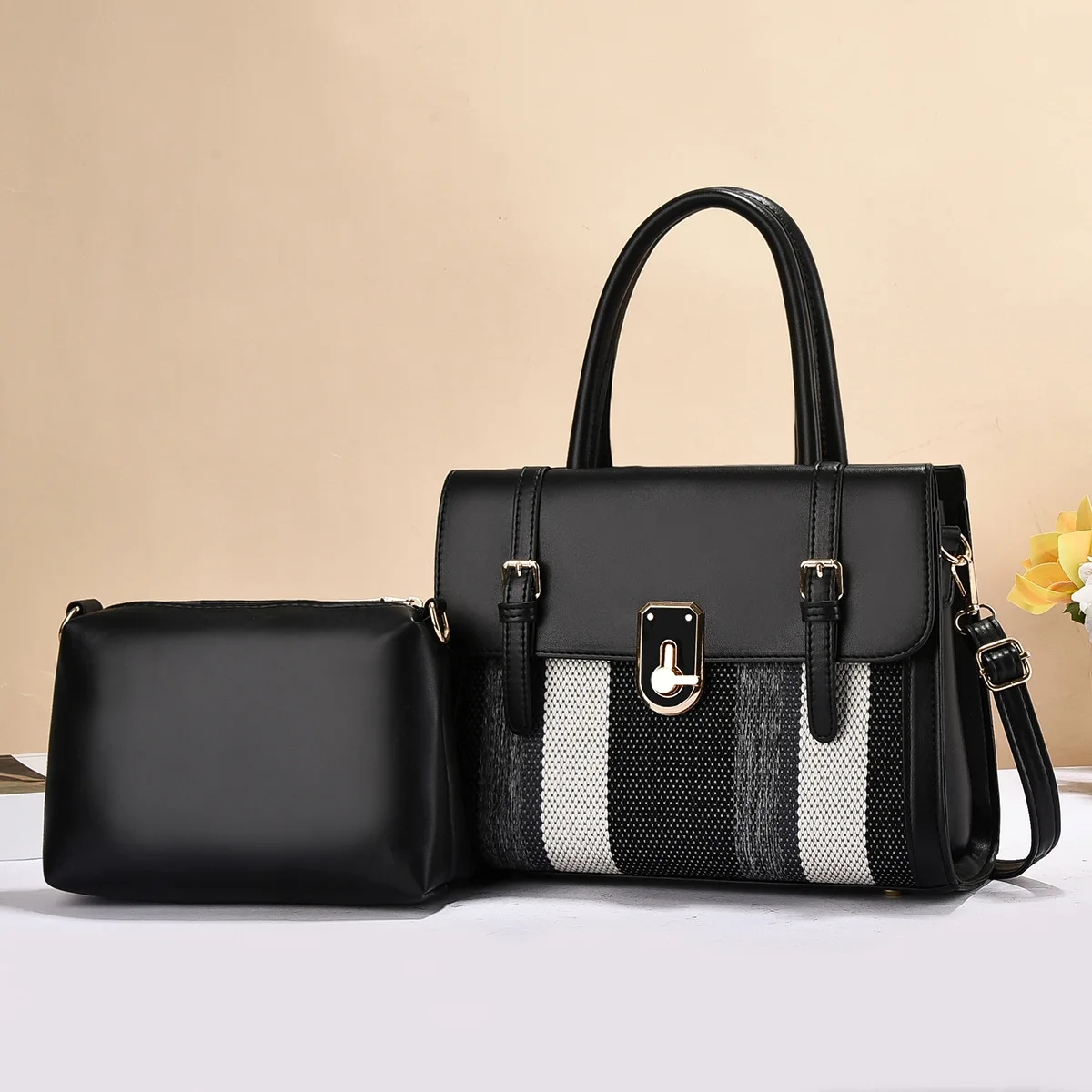 

Luxury Designer Female Shoulder Crossbody Bags Women's Versatile Handbag Leisure Handbag Splicing High Quality PU Leather Bag