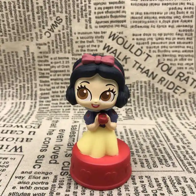 Disney  PVC Hollow Anime Figurine Model Snow White Princess Bella Vinyl Toy Ornaments