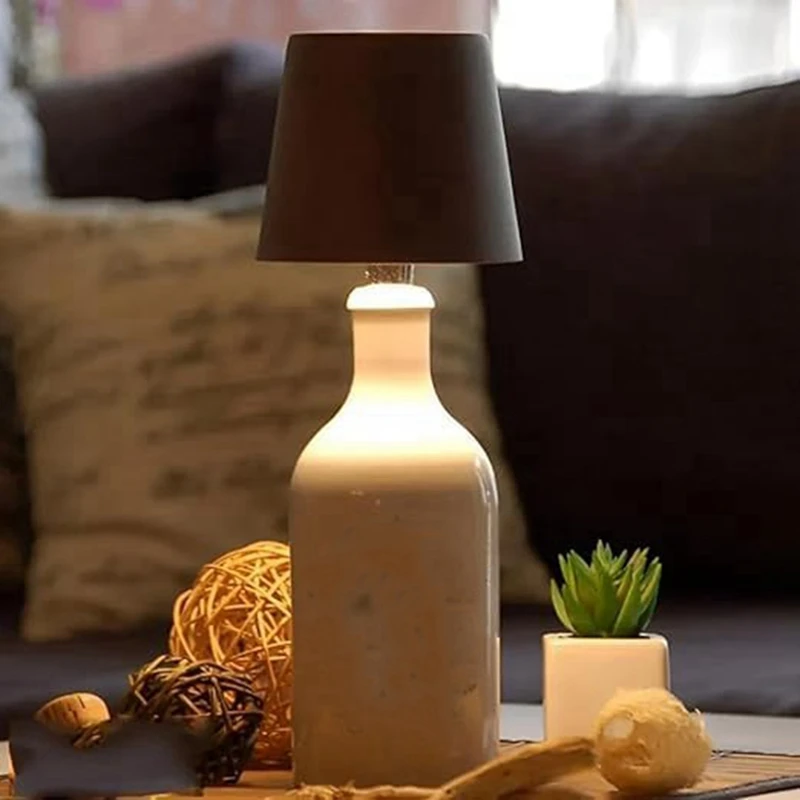 Hot Wireless Bottle Lamp,3 Color Stepless Dimming Pridola Bottle Lights,Touch LED Wine Bottle Lamp Light For Bars,Restaurant