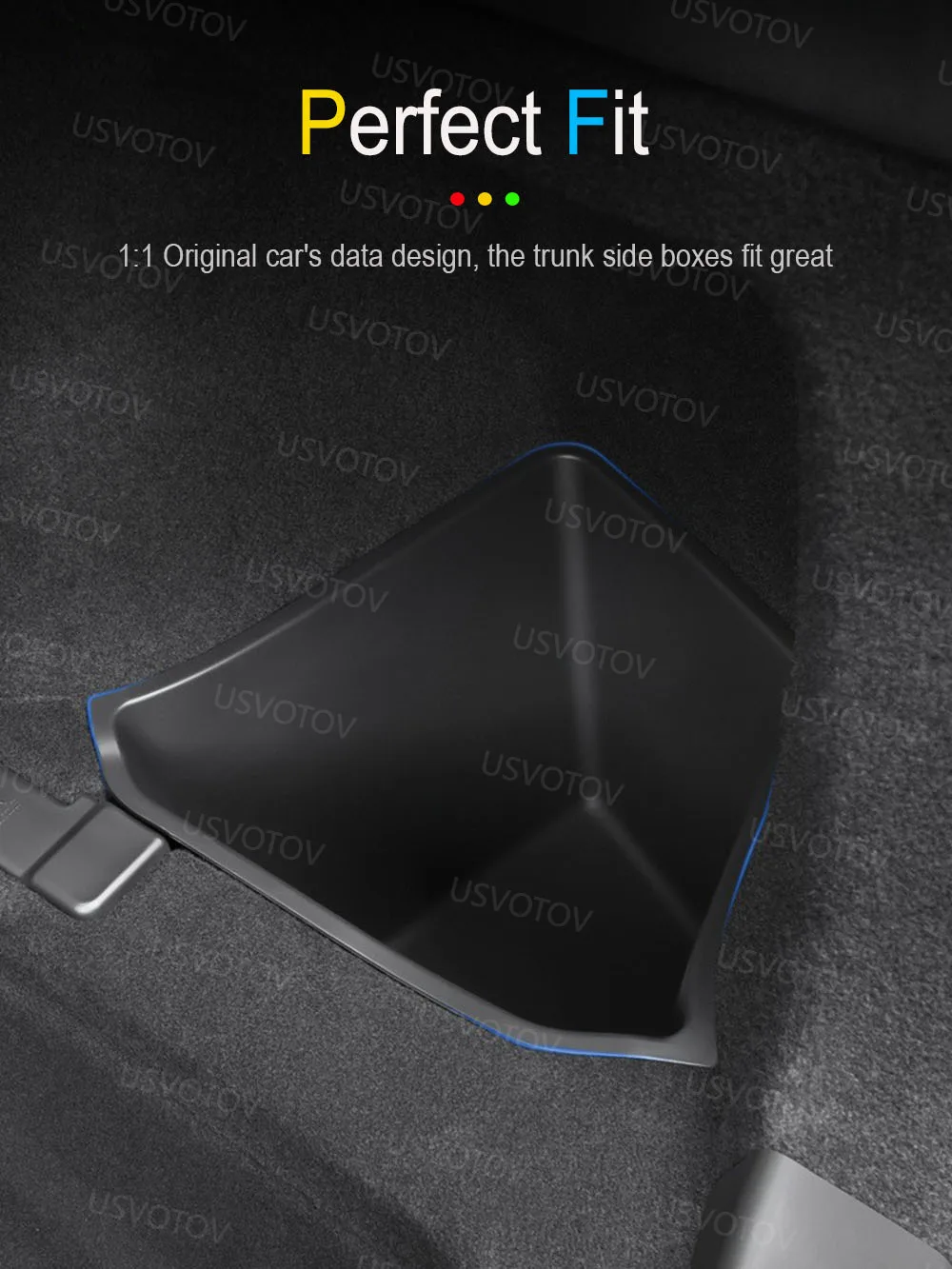 Kofferraum-Aufbewahrungsboxen für Tesla Model YL [6-Sitzer] TPE Wasserdichte Kofferraum-Organizer-Boxen Matte Innenraum-Aufbewahrungszubehör – Detail 6