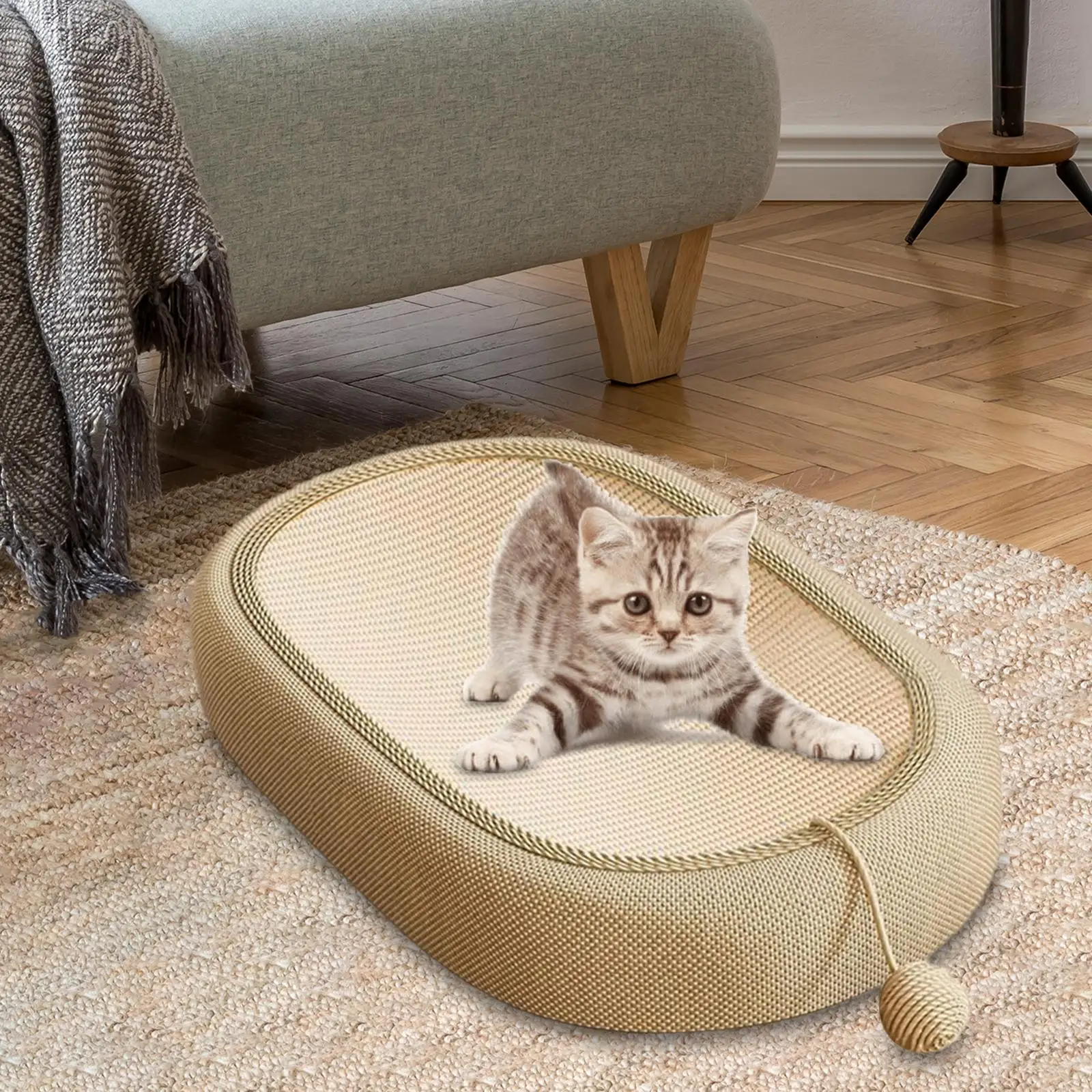 Cat Scratcher Lounge Bed Kitten Scratching Couch Playing Resting Cat Scratching Mat Sofa Furniture Protector for Kitten Kitty