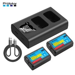NP-FW50 NP FW50 ZV-E10 Replacement Battery+LED Charger for Sony Alpha A6000 A6400 A6500 A6300 A6100 A7 A7II A7RII A7SII
