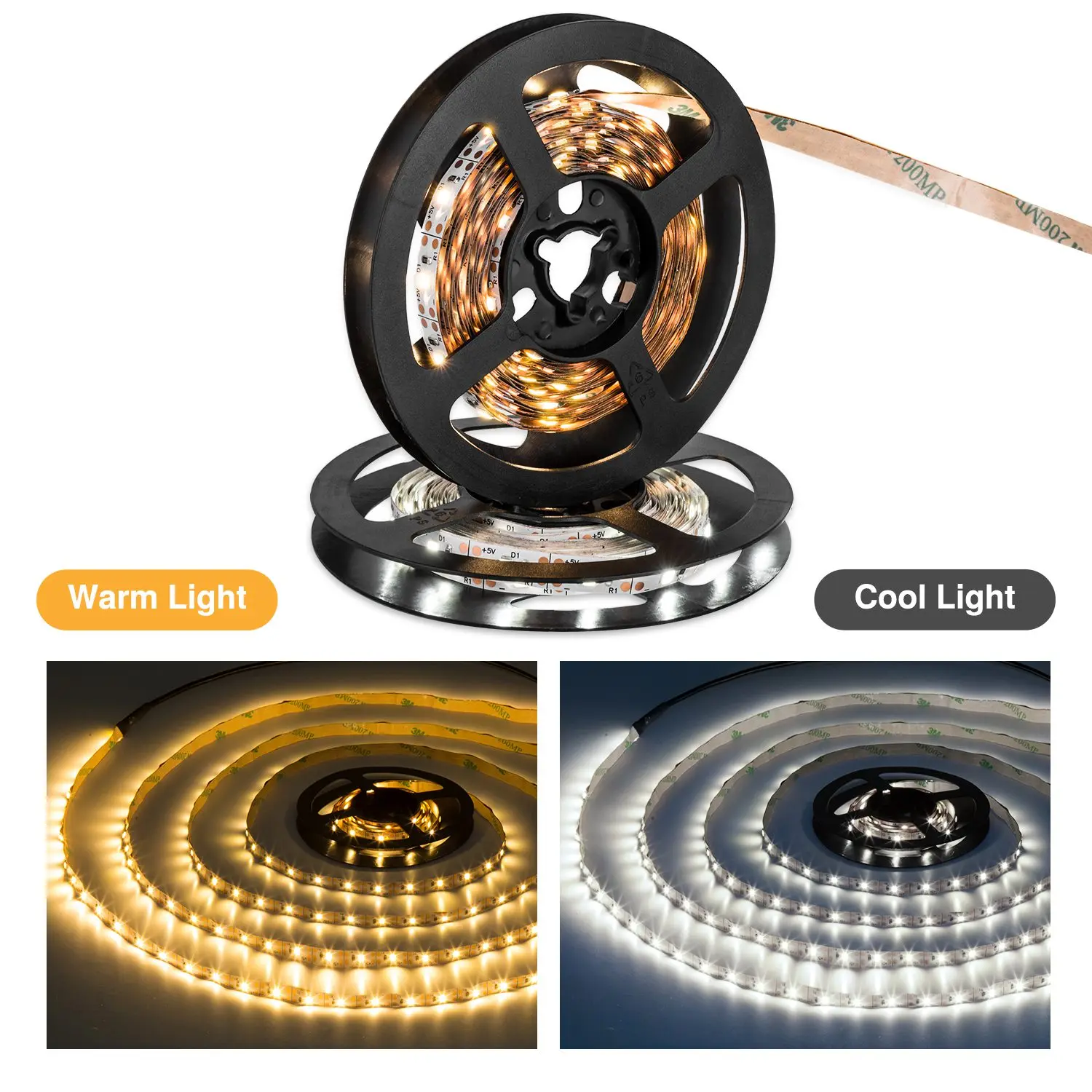 H-W 실내 Led 스트립 5V USB 램프 2835 Tiras Led 라이트 스트립 백라이트 TV 침실 조명