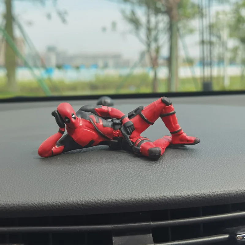 Car Ornament Pendant Disney X-Men Deadpool 2 Anime Swing Gypsum Doll PVC Figurine Kids Toys Creative Birthday Gifts