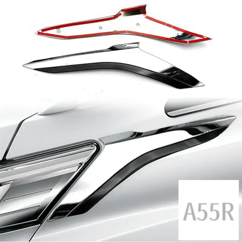 

5R-1 Pair Headlight Trim Front Headlight Lamp Cover Garnish Strip Car ABS Chrome For Toyota Alphard Vellfire 2016-2019