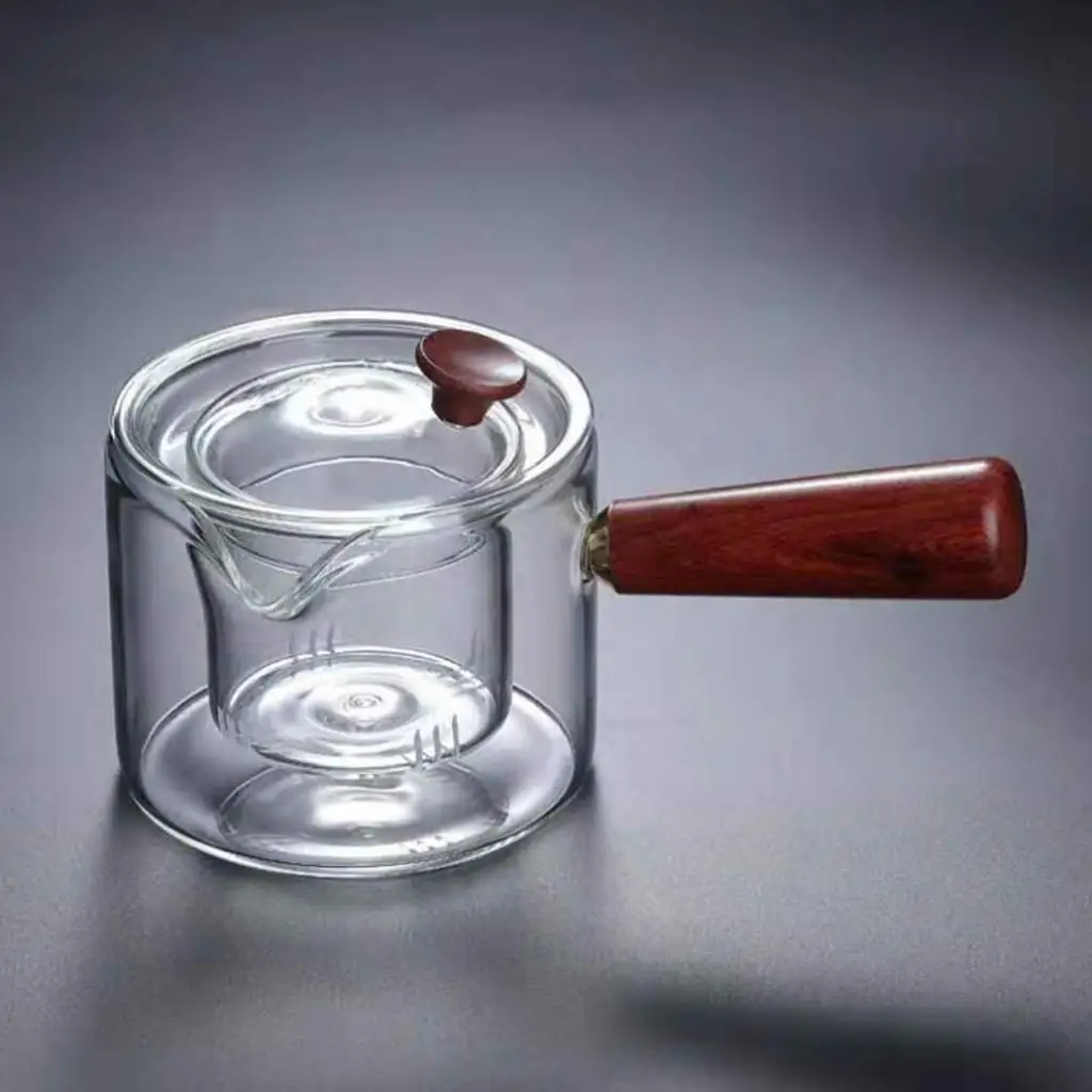 Tea Ceremony Set Clear Glass Teapot Heat-resistant Glass Removable Clean Teapot Cup Turkish Drip Pot Cover Bowl for Tea Milk