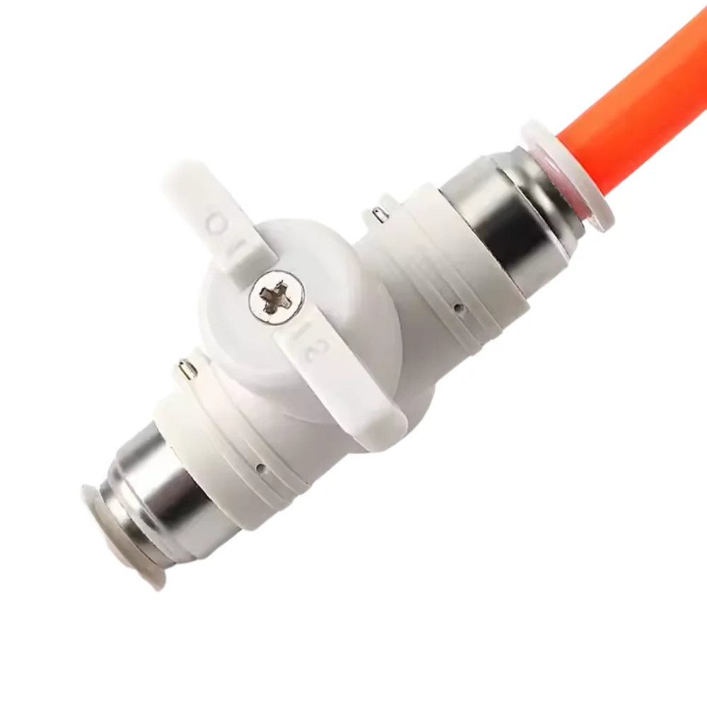 

38-inch Plastic Push-fit Connection Fittings Quick-release Connector Air Flow Control Ball Valve Compatible with 10mm BUC