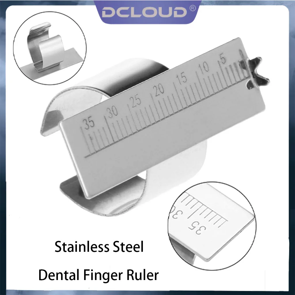 

DCLOUD 1Pc Dental Endo Gauge Finger Ruler Span Ring Measure Scale Endodontic Rings Stainless Steel Adjustable Dentist Instrument