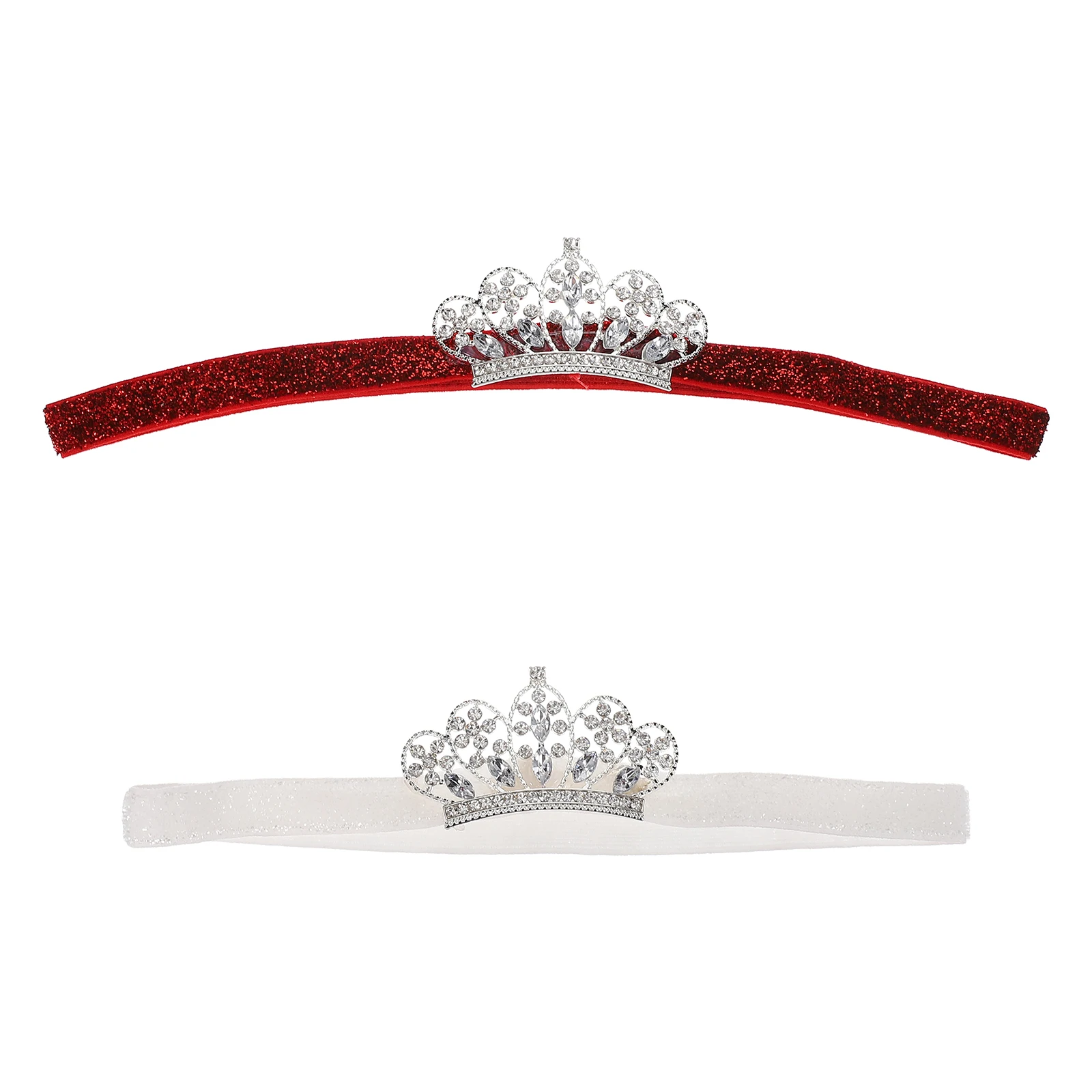 

2pcs Children Crown Hair Accessories Beautiful Toddler Girl Headdress Crystal Tiara Birthday Fairy Hair Jewelry