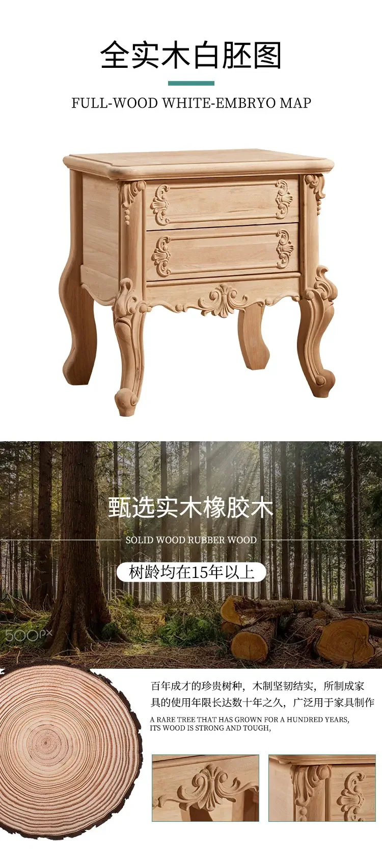 JC الأوروبي السرير الجدول غرفة نوم خشب متين خزانة فاخرة الشمبانيا الذهب خزانة الفرنسية محفورة بدلة بيضاء بسيطة #1