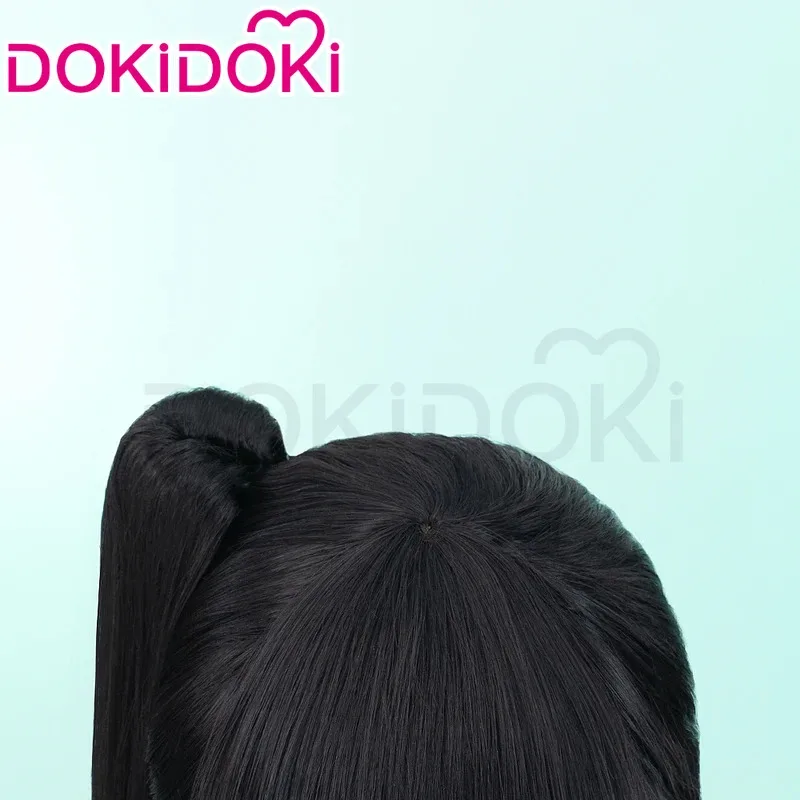 متوفر في المخزون شعر مستعار لعبة Stellar Blade شعر مستعار تأثيري DokiDoki النساء 50 سنتيمتر أسود طويل الشعر عشية مقاومة للحرارة الشعر غطاء شعر مستعار مجاني