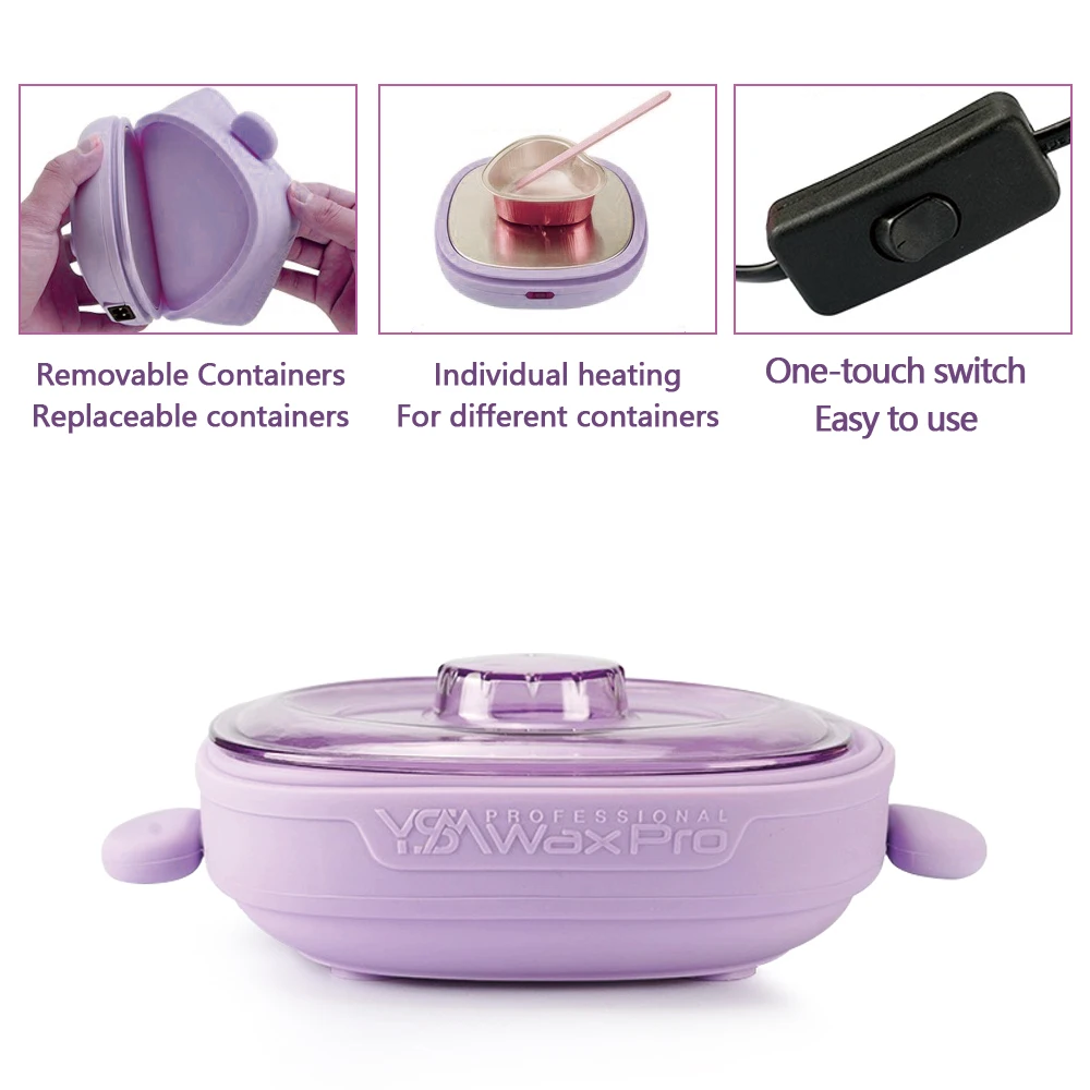 LULAA Hair Removal Wax Warmer Adjustable Temperature Compact  Foldable Large Capacity for Honey Wax Hard Wax Warmer