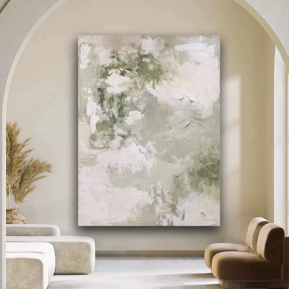 

High Quality Mural 100% Hand-Painted Modern Gold And Blue Pattern Abstract Canvas Oil Painting Decor Living Room Wall Art Poster