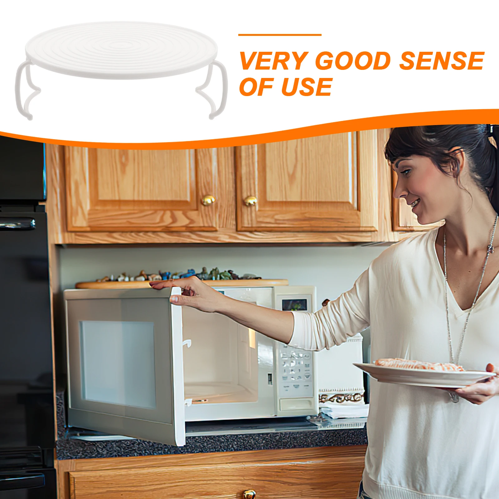 

2Pcs Layered Microwave Oven Tray Food Rack Food Storage Shelf ABS Material Steaming Tray Kitchen Utility