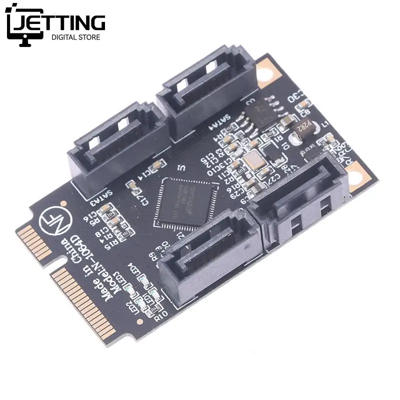 

Add On Cards Mini PCI-E PCI Express to 4 Ports SATA 3.0 Converter SSD HDD SATA3 Controller Expansion Card SATA Multiplier