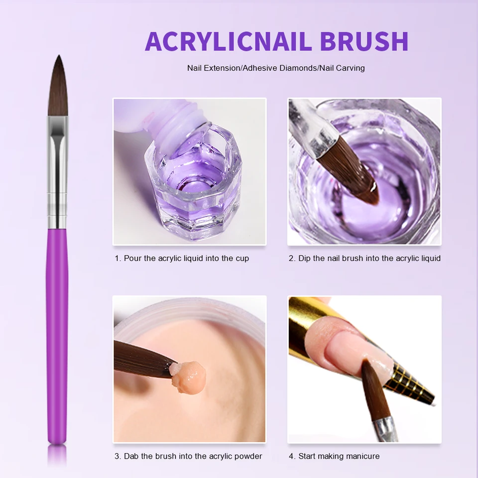 Limegirl gran capacidad líquido monómero acrílico cristal 40/70/120/240 ml para arte de uñas DIY polvo acrílico líquido manicura 3