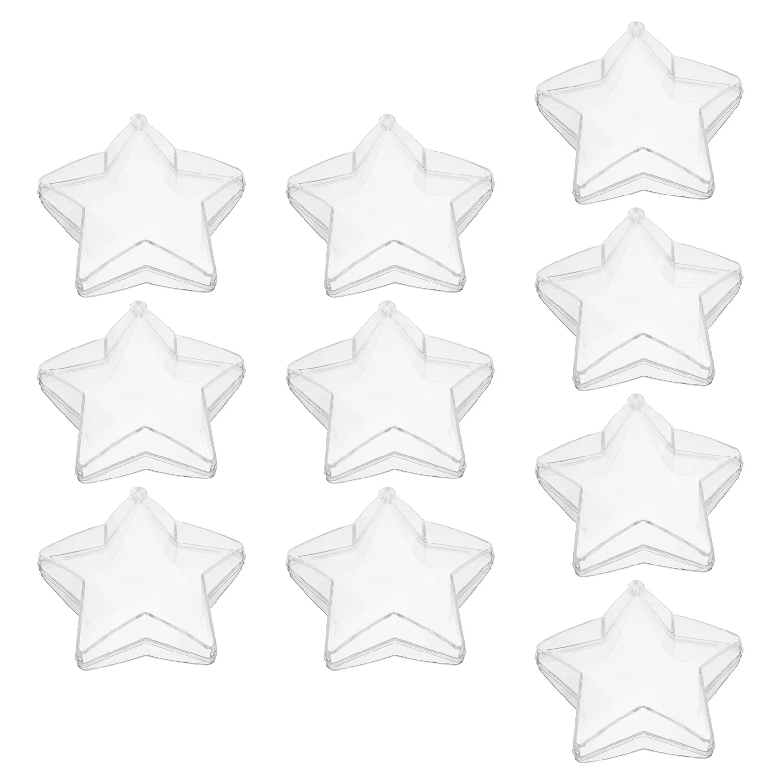 10 шт. прозрачных заполняемых звездных шаров для декора